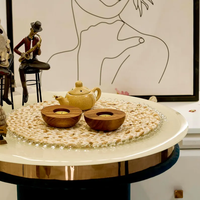 Porte-bougie rond en bois |   Fait main en bois |   Décoration rustique pour la maison |   Support de bougie minimaliste pour centre de table par B H Brothers