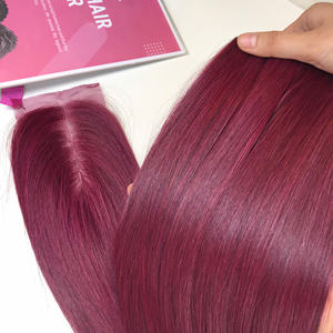 Prix usine Bonestraight 100% brut vierge vietnamien perruque de cheveux humains couleur bordeaux clair Super Double dessiné Extensions de cheveux - Product Image 6
