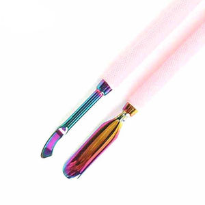 Empujador de Cutículas de Acero Inoxidable Rosa y Arcoíris, Limpiador de Uñas de Alta Calidad, Logotipo y Color Personalizados, GSI INDUSTRIES - Product Image 3