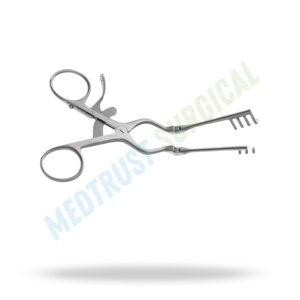 Rétracteur Beckman Weitlaner 3x4 à dents auto-serrantes, instrument chirurgical orthopédique pour la colonne vertébrale - Product Image 3