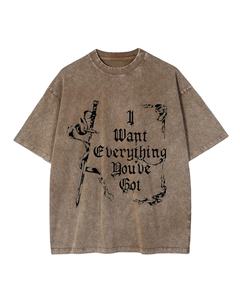 Haute qualité 100% coton hommes surdimensionné graphique T-Shirt personnalisé imprimé coupe ample cou à manches courtes Streetwear - Product Image 6