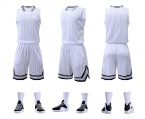 Custom Sublimated Basketball Uniform Set Sleeveless Tank Top And Shorts Geometric Print Moisture Wicking Unisex Adult <b>Athletic</b> - Product Image 4