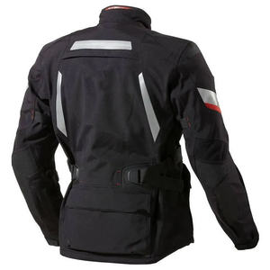 Veste bomber coupe-vent de haute qualité, couleurs contrastées, style motard, fermeture éclair, polyester, surdimensionnée, capuche avant - Product Image 4