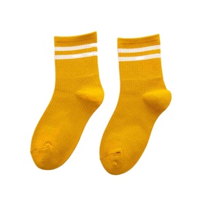 Wholesale High Quality Winter Cotton Striped Crew <b>Socks</b> ODM Bulk Manufacturer - Product Image 1
