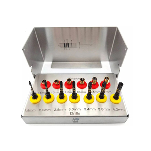 Kit de forets dentaires en acier inoxydable allemand pour implantologie, ensemble de fraises chirurgicales pour osseodensification, forets pour sinus maxillaire, 29 pièces, manuel - Product Image 1