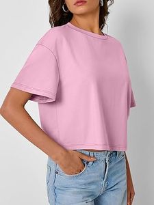 Camiseta Corta Personalizada OEM de Manga Corta, Color Sólido, 100% Algodón, para Yoga, Gimnasio, Ropa Deportiva, Transpirable - Product Image 2