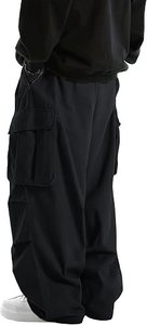 2026 Trending <b>Men's</b> Baggy Cargo Pants <b>Wide</b> <b>Leg</b> Multi Pocket Streetwear Utility <b>Trousers</b> OEM - Product Image 3