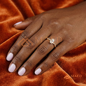 14K/18K <b>Gold</b> Oval Cut Engagement <b>Ring</b> with Infinity Twist Shank & Pavé <b>Set</b> Diamonds | Luxury Bridal Wedding <b>Ring</b> - Product Image 4