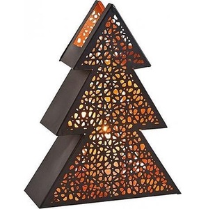 Black Iron Jack O' <b>Lantern</b> <b>Candle</b> Holders Set with Red Cutout Faces for Halloween Home Decoration - Product Image 4