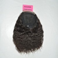 Perruque à fermeture en dentelle HD 7x7 en cheveux vierges indiens Remy, double trame, pointes pleines, extensions de cheveux humains avec mèches, à clipser