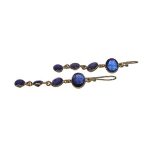 Ensemble de boucles d'oreilles pendantes en argent sterling 925 plaqué or pour femmes, pour les occasions spéciales - Product Image 2