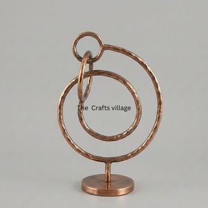 Meilleure Vente : Sculpture Métallique Finie Cuivre, Figurine d'Art Abstrait, Décoration d'Intérieur pour Table de Salon, Accent Décoratif - Product Image 2