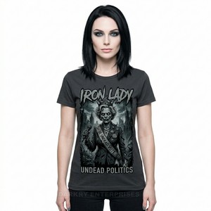 Custom Women Graphic T-Shirt Gothic <b>Rose</b> Skull Print Tee High Quality Combed Cotton T Shirt Manufacturer Custom Logo Design <b>Top</b> - Product Image 6