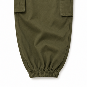 Pantalon de jogging cargo pour homme avec cordon de serrage, taille élastique, grandes poches, style streetwear décontracté, polyester/coton - Product Image 3
