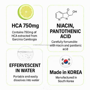 Extracto de Garcinia Cambogia HCA 375mg, Tableta Efervescente con Vitaminas D y B6, Suplemento para Adelgazar, Control de Grasa Corporal para Adultos - Product Image 4