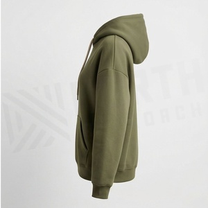 Sweat-shirt à capuche oversize en coton pour femme, manches longues, fitness, décontracté, impression de logo personnalisé, haute qualité - Product Image 3