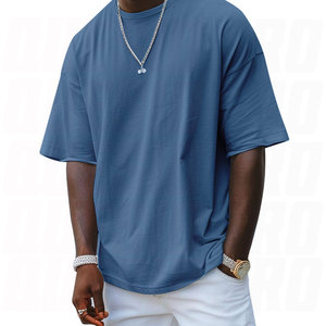 T-shirt graphique surdimensionné personnalisé de haute qualité, coupe ample, tendance, pour homme, avec logo imprimé sur mesure, style streetwear décontracté - Product Image 5