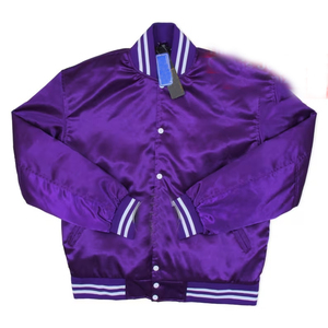 High Quality Long Sleeve Baseball <b>Jacket</b> Custom Teams Logo Satin Baseball <b>Jacket</b> Casual <b>Jacket</b> - Product Image 3