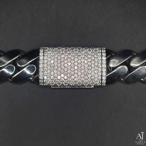 <b>Iced</b> <b>Out</b> Cuban Link Bracelet Micro Pave Zircon Brass <b>Chain</b> Magnetic Clasp Hip Hop Jewelry for Men - Product Image 3