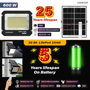 "Homehop Solar Flood <b>Light</b> Outdoor 600W <b>LED</b> Waterproof Automatic Security Wall Lamp <b>for</b> <b>Home</b>, Garden, Balcony, Walkway, Patio" - Product Image 4