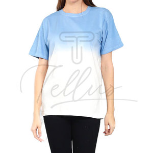 Camiseta Tie & Dye de Color Sólido de Alta Calidad al por Mayor para Mujer, Camiseta Tie & Dye de Algodón Ligero y Transpirable para Mujer - Product Image 5