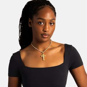 Collar con Colgante de Cruz Redonda de Moissanita de Lujo, VVS, Estilo Cristiano, Plata de Ley 925, Joyería Hip Hop, Certificado GRA - Product Image 4