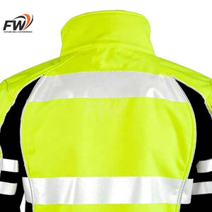 Chaqueta de Seguridad con Capucha y Cinta Reflectante de Alta Visibilidad al por Mayor, con Logotipo Frontal, Ropa de Trabajo de Alta Visibilidad para Invierno - Product Image 4
