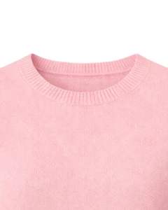 Suéter de Punto sin Mangas para Mujer, Color Rosa Bebé, Personalizado, Suave y Ligero, Cuello Redondo, Informal, Chaleco de Verano, Elegante y Moderno - Product Image 4