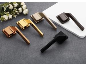 Modern Minimalist Mortis <b>Locks</b> Square Rose Lever Design Ambidextrous Easy Installation For Home Office Interior Doors - Product Image 2
