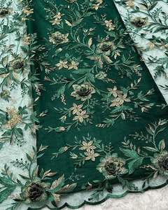 Premium Multi Embroidery Lace <b>Fabric</b> Cotton Voile <b>Fabric</b> for Wedding Dress Women Apparel - Product Image 3