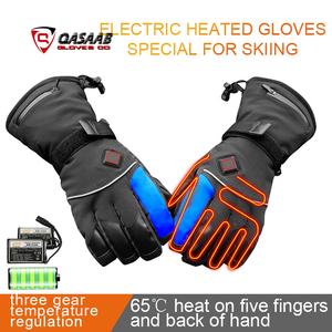 Gants de ski électriques chauffants à piles auto-chauffants respirants pour l'hiver, imperméables à l'écran tactile de la moto. - Product Image 2