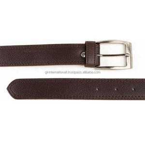 Cinturón de piel auténtica con hebilla de aleación de zinc para hombre, cinturón informal de cuero de vaca hecho a mano, con diseño clásico a la moda - Product Image 5