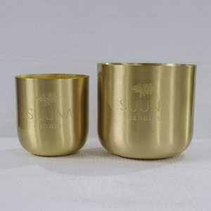 Bocaux à bougies vides en laiton de luxe sur mesure, contenants en laiton doré pour la fabrication de bougies, pour la décoration de la maison et la fabrication de bougies parfumées - Product Image 3