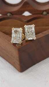 Pendientes de Diamantes Más Vendidos, Oro de 14K, 3 Ct. Diamante natural cultivado en laboratorio VS1 certificado por IGI, accesorio de moda premium - Product Image 4