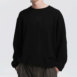 Sweat-shirt unisexe en coton pur de haute qualité, couleur unie, coupe ample et épaisse, vente en gros - Product Image 5