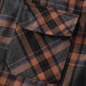 Chemise en flanelle à carreaux pour homme, manches longues, col boutonné, décontractée, 100% coton, vêtements d'automne - Product Image 5