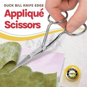 Ciseaux à bec de canard personnalisés avec logo OEM, en acier inoxydable de qualité industrielle, outil de découpe pour la sculpture sur tapis et la broderie - Product Image 3