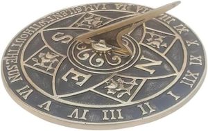 10'' Art Deco Nautical Indian Origin Sundial <b>Clock</b> for <b>Garden</b> & <b>Outdoor</b> Home Decor Anniversary Gift - Product Image 4