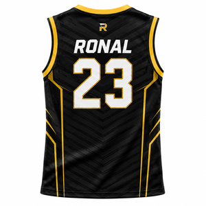 Maillot de basket personnalisé directement de l'usine, sublimation, tenue d'équipe, uniforme athlétique sans manches pour hommes, OEM ODM, fourniture en gros pour équipes sportives - Product Image 2