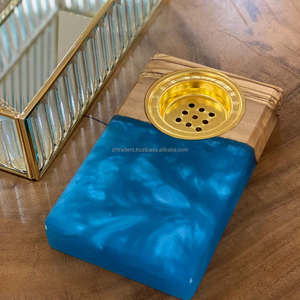 Epoxi artístico y quemador de Oud hecho a mano de madera Pieza decorativa de lujo para regalos de Ramadán y Eid - Product Image 1