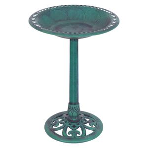 Bain d'oiseaux sur pied vert pour jardin extérieur, idéal pour l'observation des oiseaux dans la cour - Product Image 4