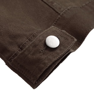 Nouvelles vestes en jean pour hommes, design tendance, style unique, manches longues, respirantes, col rabattu, veste en jean pour homme. - Product Image 3