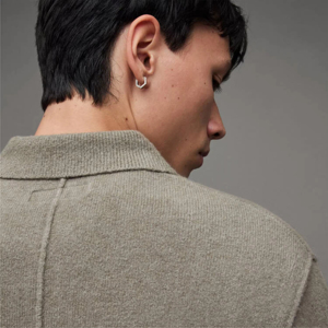 Jersey de Punto para Hombre, Transpirable, Manga Larga, Color Sólido, Estilo Casual, Diseño Antipilling, Cuello Camisero - Product Image 5
