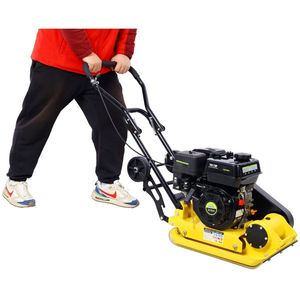 7.0HP MAX Gas Plate Compactor 5500VPM 20 X 14 Inch Built-in Wheel EPA Compliant High Vibration Compaction Force - Product Image 2