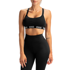 Ensemble de lingerie noire L&J BLACKED Extreme Sexy, sous-vêtements de sport sans couture, soutien-gorge de sport léger et respirant, effet push-up - Product Image 1
