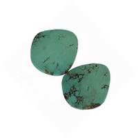 Cabochon de créateur pour bébé, accessoire à la main de couleur bleue, avec turquoises, y compris les applications en Pyrite