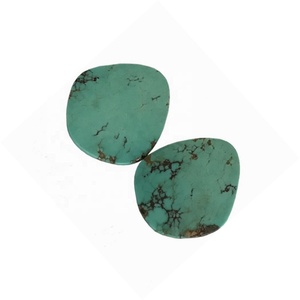 <span class=keywords><strong>Campitos</strong></span>-cabujón de color azul turquesa para bebé, cabujones de diseño de forma libre con incrustaciones de pirita - Product Image 5