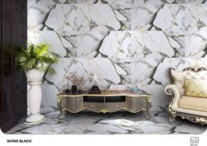 Dalle de porcelaine brillante et luxueuse 600x1200mm 60x120cm 24x48 pouces, surface architecturale pour intérieurs d'élite - Product Image 2