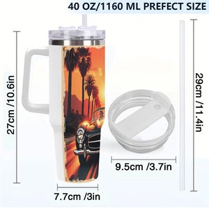 Vaso de acero inoxidable de 40 oz con impresión a todo color para campañas de marketing - Product Image 4