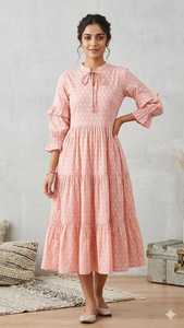 Tissu en coton imprimé de créateur, taille unique – Matière douce de qualité supérieure pour robes, kurtis et vêtements ethniques - Product Image 2